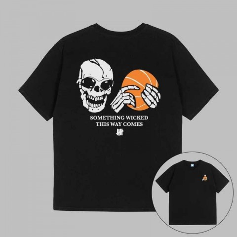 Undefeated Loose Men's Cotton T-Shirt with Hood & EL Flashing