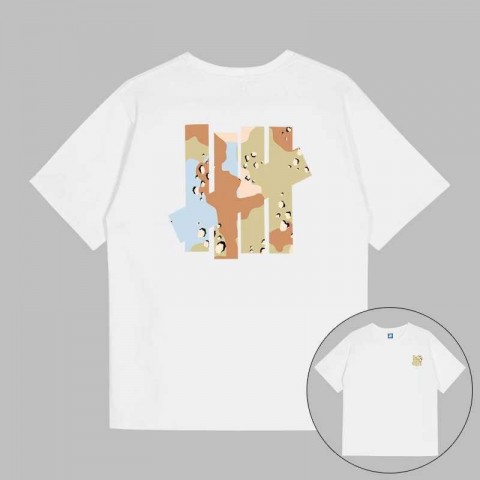 Undefeated Loose Men's Cotton T-Shirt with Hood & EL Flashing