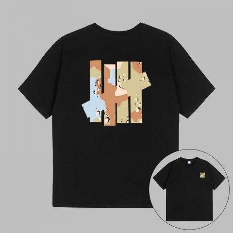 Undefeated Loose Men's Cotton T-Shirt with Hood & EL Flashing