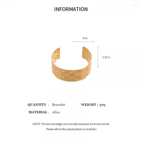Stylish Punk Gold Stainless Steel Bracelet for Unisex Open Cuff Bangles