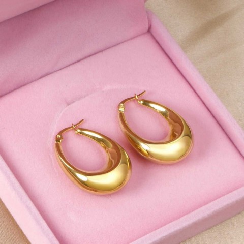LUXUSTEEL Gothic Gold Charm Earrings for Women 10mm 13mm Bohemian Jewelry