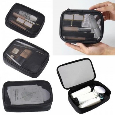 Cosmetic Bags for Women - Solid Color Makeup Bag with Zipper