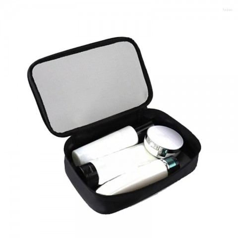 Cosmetic Bags for Women - Solid Color Makeup Bag with Zipper