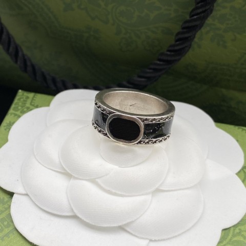 Unisex Sterling Silver Band Ring with Blue Enamel for Men and Women