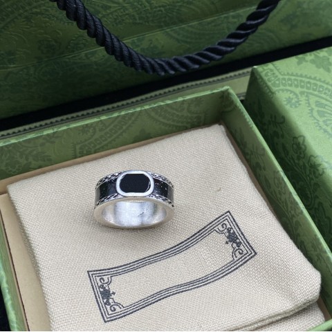 Unisex Sterling Silver Band Ring with Blue Enamel for Men and Women