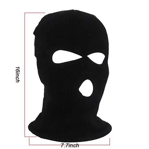 J241104 Men's Warm Cross Embroidered Full Face Balaclava Ski Mask