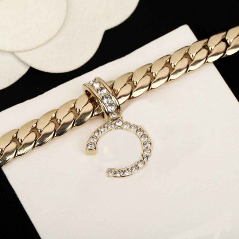 Luxury Women's 18K Gold Plated Diamond Pendant Necklace with Chain in Black Bohemian Style