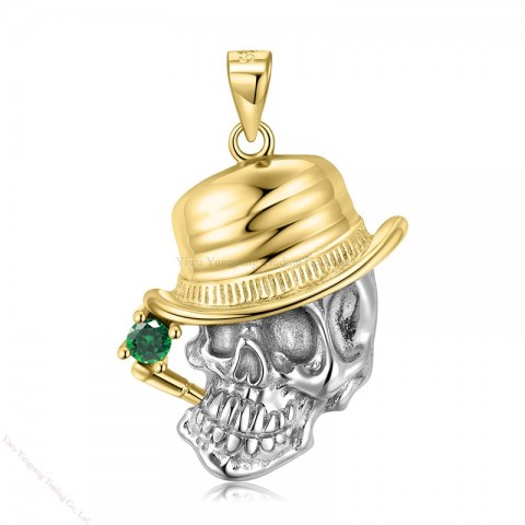 MAGIC CHARMS Women's Gothic 925 Silver Skull Necklace, Hypoallergenic & Adjustable