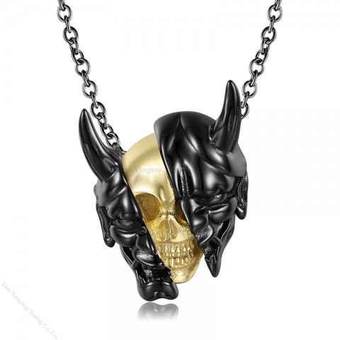 MAGIC CHARMS Women's Gothic 925 Silver Skull Necklace, Hypoallergenic & Adjustable