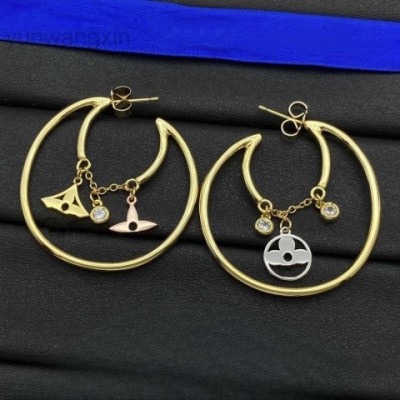 Designer Pearl Dangle Earrings in 18K Gold Plated with Heart Charm