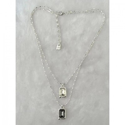 Luxury Two-Tone Gem Pendant Necklace by YS 2025 UNOde50 for Women