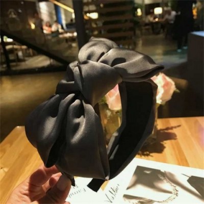 Elegant Women's Solid Bowknot Headbands - Fashion Wide Decorative Hair Accessory w250508
