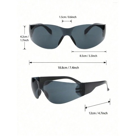 Punk Style Large Geometric Sunglasses for Men - UV380 Protection & Daily Use