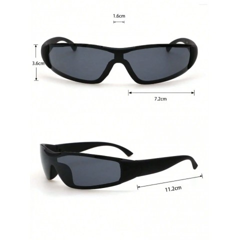 Punk Style Large Geometric Sunglasses for Men - UV380 Protection & Daily Use