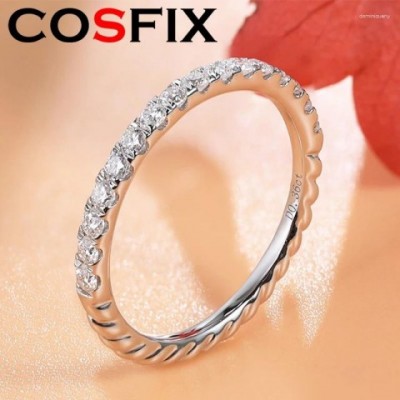 Elegant 18k Gold Women's Cluster Ring with 925 Sterling Silver and 1.8mm D Color Moissanite
