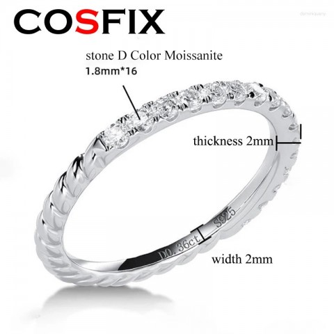 Elegant 18k Gold Women's Cluster Ring with 925 Sterling Silver and 1.8mm D Color Moissanite