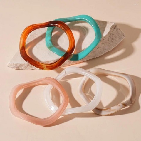Boho Geometric Acrylic Bracelet for Women