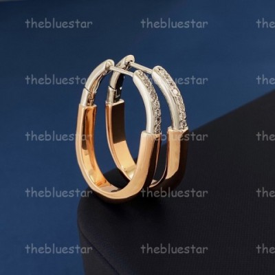 CYD2412021F5 Unisex 18K Gold Plated Hoop & Huggie Earrings for Party Wear