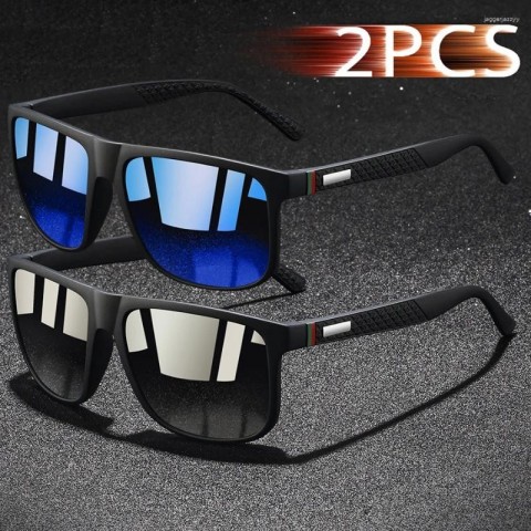 Colorful Striped Vintage Sunglasses for Men UV400 Protection Fashion Eyewear