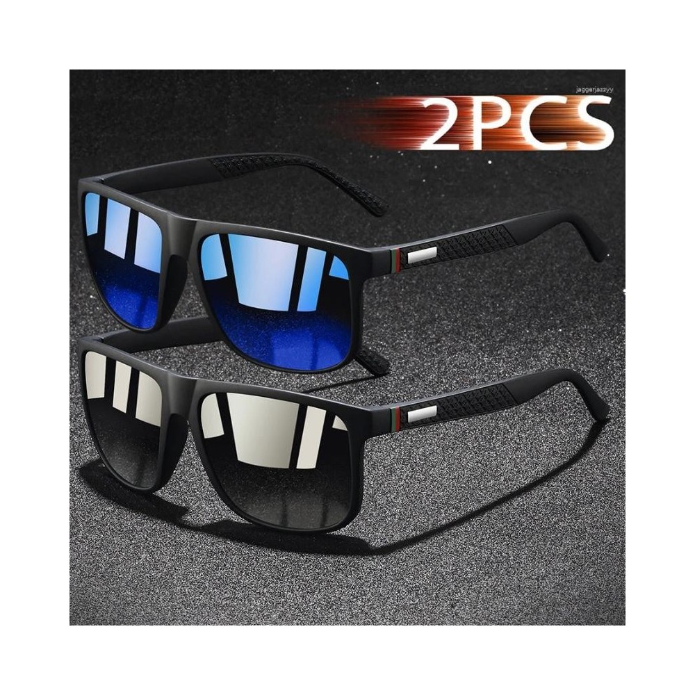 Colorful Striped Vintage Sunglasses for Men UV400 Protection Fashion Eyewear