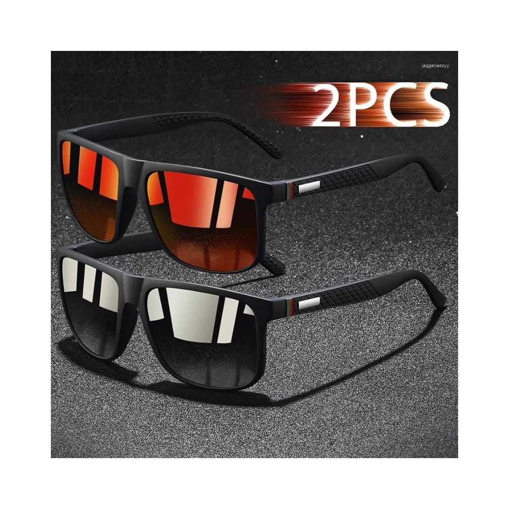 Colorful Striped Vintage Sunglasses for Men UV400 Protection Fashion Eyewear