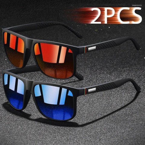 Colorful Striped Vintage Sunglasses for Men UV400 Protection Fashion Eyewear