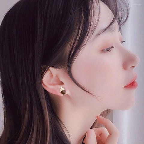 Squirrel Ear Stud Earrings Men's Asymmetrical Dangle Chandelier Gold Earrings