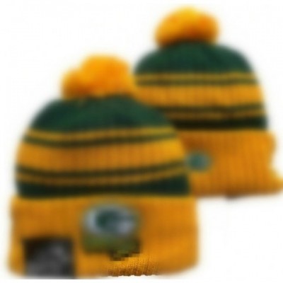 Unisex Sport Knitted Cuffed Pom Beanie Hat with Stripes - Winter Warmth for Men and Women