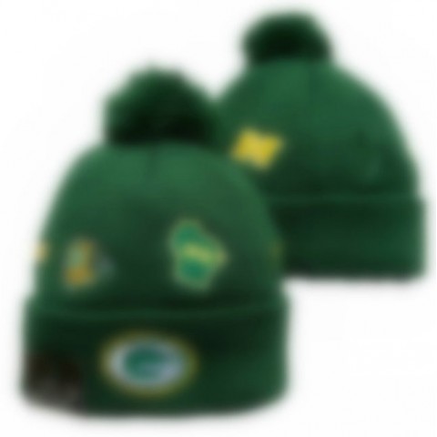 Unisex Sport Knitted Cuffed Pom Beanie Hat with Stripes - Winter Warmth for Men and Women