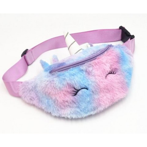Unicorn Plush Stuffed Waist Bag for Girls