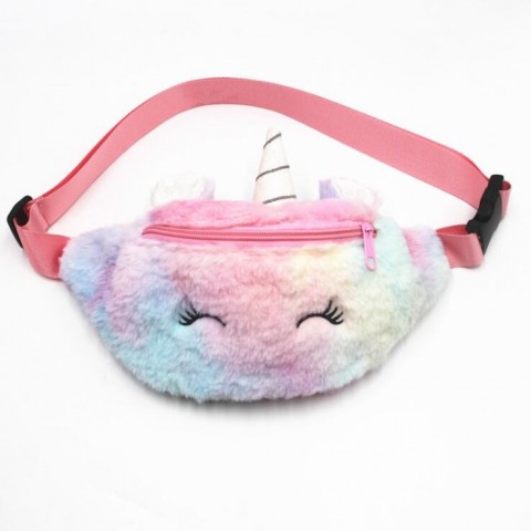 Unicorn Plush Stuffed Waist Bag for Girls