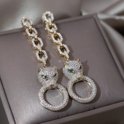 Elegant Leopard Pendant Earrings for Women - Fashion Jewelry for Weddings & Parties