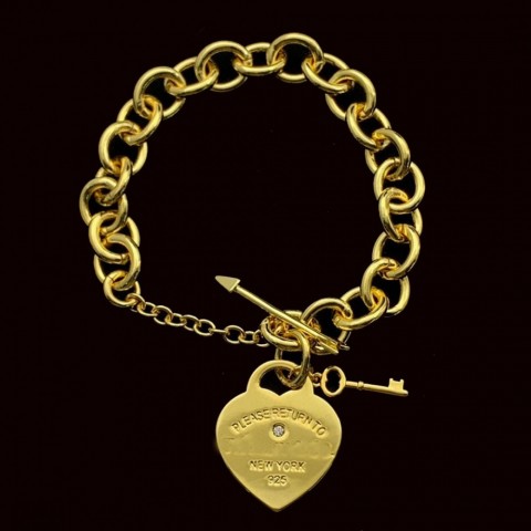 Luxury 2025 Tifa Designer Horseshoe Chain Bracelet for Women Brass Material Qax0