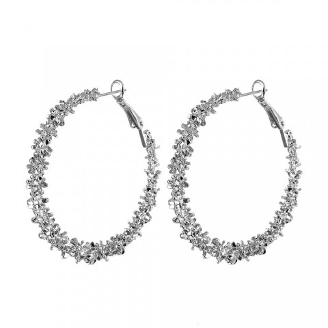 Huitan Gold & Silver Hoop Earrings for Women - Classic Loop Style