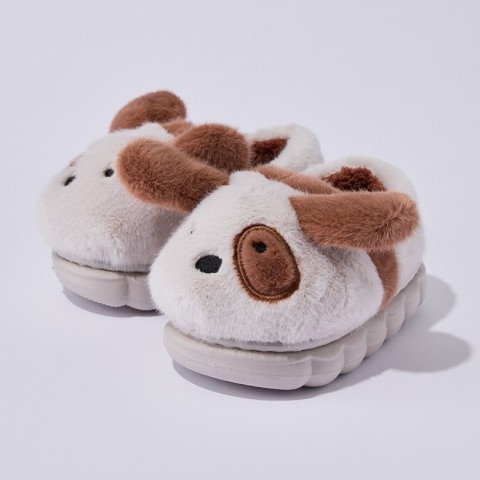 Baby Warm Slippers Winter Boys Girls Cartoon Animal Comfortable Soft Sole Size 14-25
