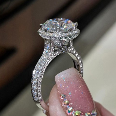 Sterg Sier Women's Elegant White CZ Zirconia Wedding Band Ring - Sizes 6-10