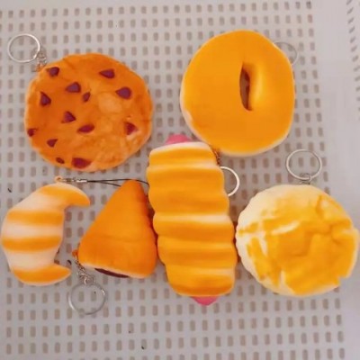 Squishy Donut Keychain, Stress Relief Toy, Cute Kawaii Decor, Fun Mini Pendant Gift