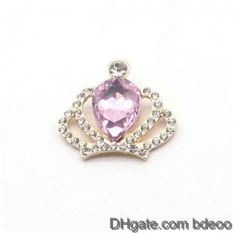 Charms Drop Delivery Jewelry Findings 28.5x31.5mm Alloy Crown Diamond Buckle Flower Plate Accessories