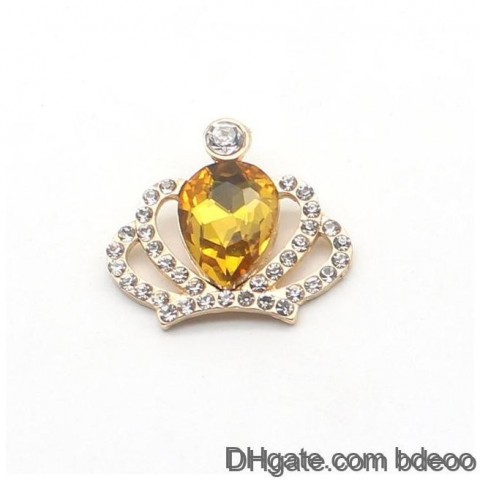 Charms Drop Delivery Jewelry Findings 28.5x31.5mm Alloy Crown Diamond Buckle Flower Plate Accessories
