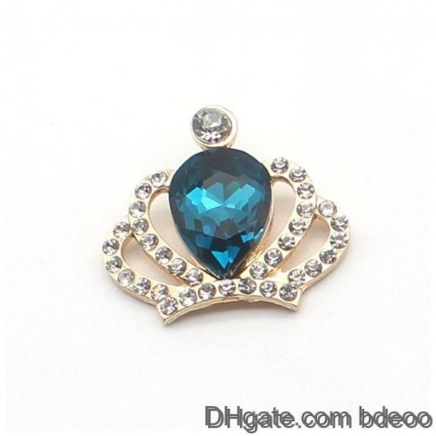 Charms Drop Delivery Jewelry Findings 28.5x31.5mm Alloy Crown Diamond Buckle Flower Plate Accessories