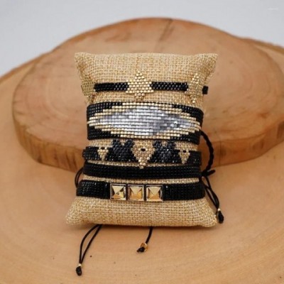 Charming 2025 Handcrafted Geometric Bead Earrings