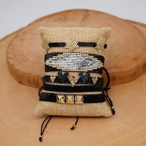 Charming 2025 Handcrafted Geometric Bead Earrings