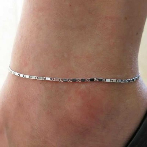 Boho Chic Women's Punk Metal Anklet with Sequins for Summer Beachwear