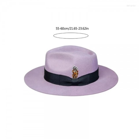 Elegant Beret for Women with Wide Border and Butterfly Design