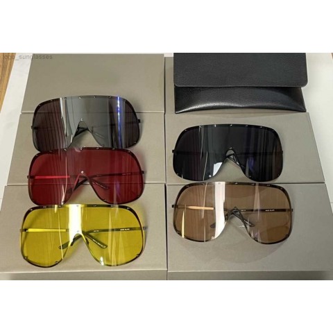Oversize Metal Wrap Sunglasses for Unisex - Anti-UV Butterfly Eyewear