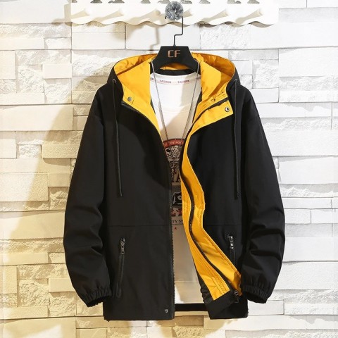 Men's Plus Size Casual Acetate Bomber Jackets for Autumn and Winter