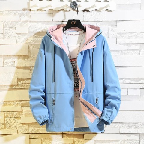Men's Plus Size Casual Acetate Bomber Jackets for Autumn and Winter