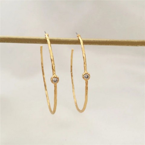 18K Gold Plated Punk Hoop Huggie Earrings for Women Beach Fashion Accessories