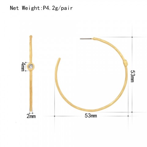 18K Gold Plated Punk Hoop Huggie Earrings for Women Beach Fashion Accessories