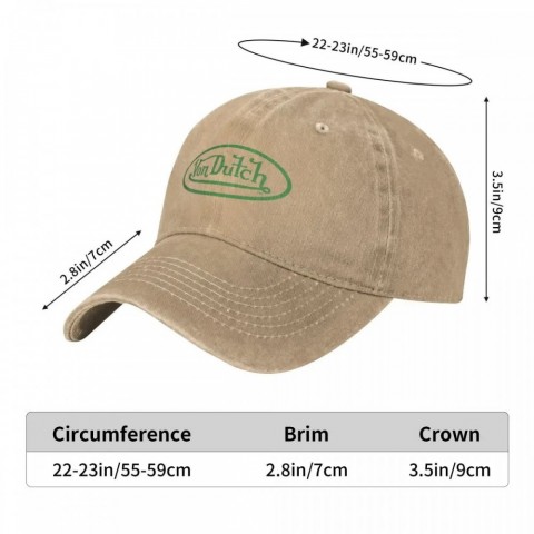 Unisex V-Von D-Dutch High-Quality Silk Baseball Cap for Golf and Sports